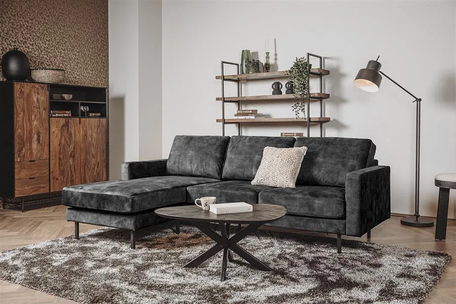 Lage Kosten Cambridge 2 5-AL/AR + Chaise R/L - Adore 029 Anthracite Grey